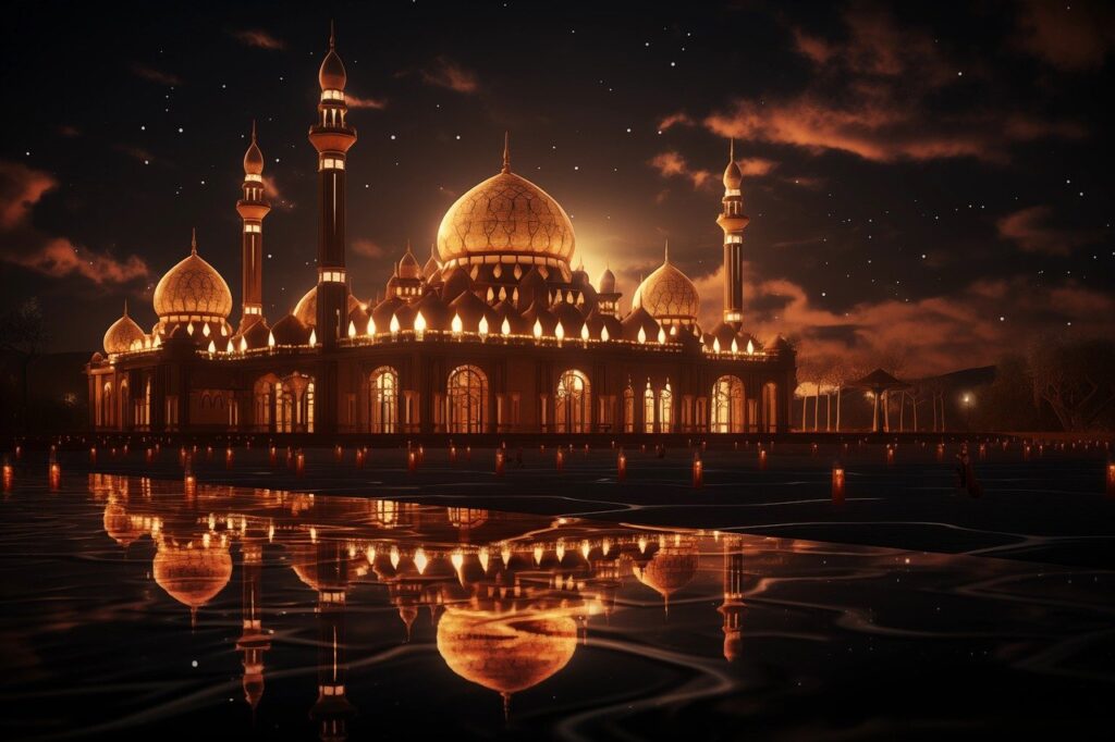 ai generated, mosque, islamic, istanbul, muslim, architecture, religion, building, dome, prayer, ramadan, culture, casablanca, night, evening, islamic, islamic, islamic, islamic, islamic-8535605.jpg